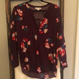 Flower print blouse